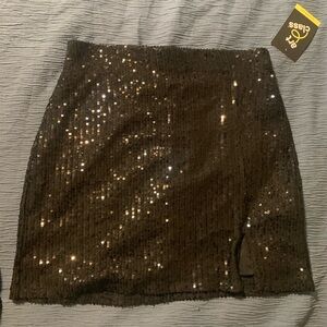 Black Sequin Skirt Brand New With Tags